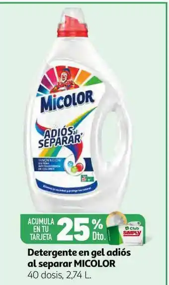 Alcampo Detergente En Gel Adiós Al Separar Micolor oferta