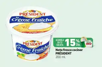 Alcampo Nata Frescar Cocinar Président 200ml oferta