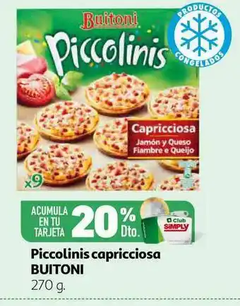 Alcampo Piccolinis Capricciosa Buitoni 270 g oferta