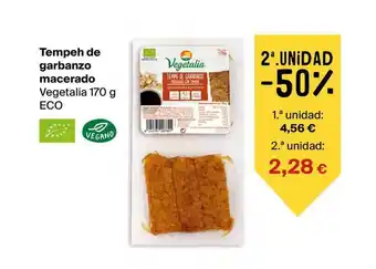 Veritas Eco Tempeh De Garbanzo Macerado Vegetalia 170g oferta
