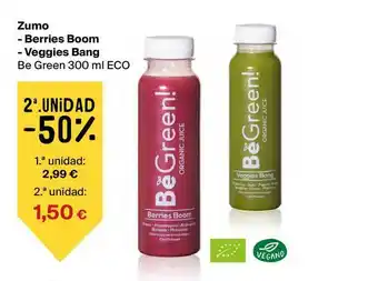 Be Green Zumo Berries Boom Veggies Bang 300ml
