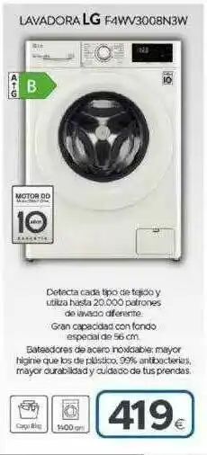 Tien 21 Lg Lavadora F4WV3008N3W oferta