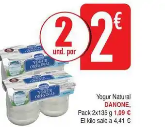 Masymas Danone Yogur Natural Pack 2x135 oferta