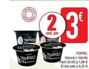 Masymas Yopro Natural O Vainilla Pack 2x160g oferta