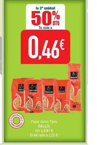 Masymas Gallo Pasta Varios Tipos 450g oferta