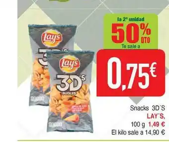 Masymas Lay's Snacks 3d's 100g oferta