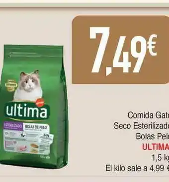 Masymas Ultima Comida Gato Seo Esterilizado Bolas Pelo 1,5kg oferta