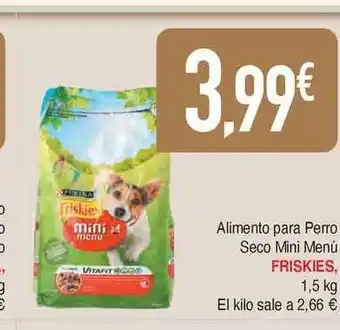 Masymas Friskies Alimento Para Perro Seco Mini Menú 1,5kg oferta