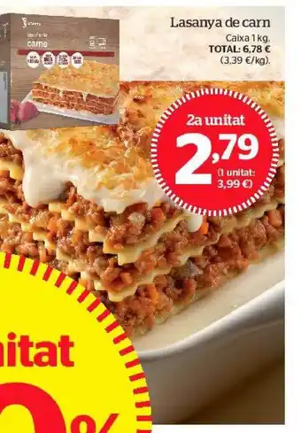 La Sirena Lasanya De Carne oferta