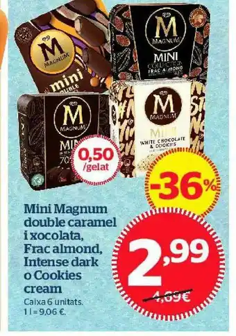 La Sirena Mini Magnum Double Caramel I Xocolata Frac Almond Intense Dark O Cookies Cream oferta