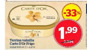 La Sirena Terrina Vainilla Carte D'or Frigo 900ml oferta