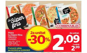 La Sirena 2a Unitat -30% Pizza La Súper Fina 440g oferta