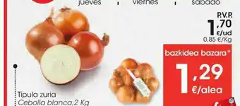 Eroski Cebolla Blanca 2kg oferta