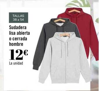 Carrefour Sudadera Lisa Abierta O Cerrada Hombre oferta