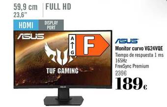 Carrefour Asus Monitor Curvo Vg24vqe oferta