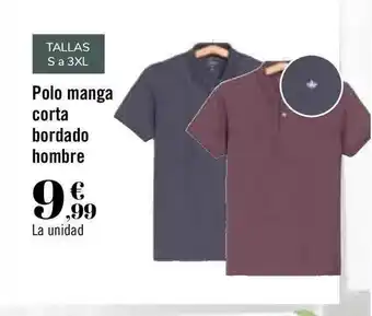 Carrefour Polo Manga Corta Bordado Hombre oferta