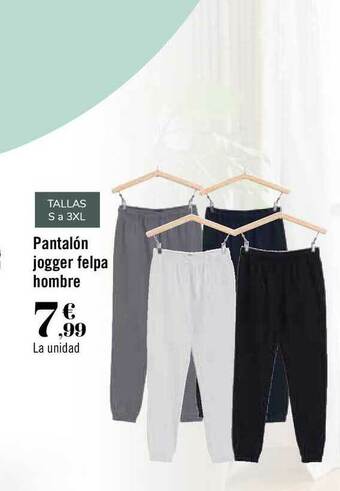 Carrefour Pantalón Jogger Felpa Hombre oferta