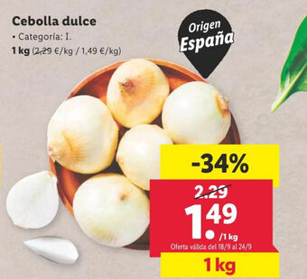 Lidl Cebolla dulce oferta