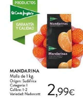 Hipercor MANDARINA oferta