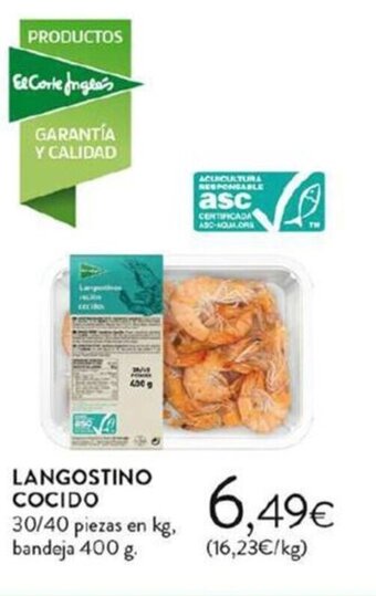 Hipercor LANGOSTINO COCIDO oferta