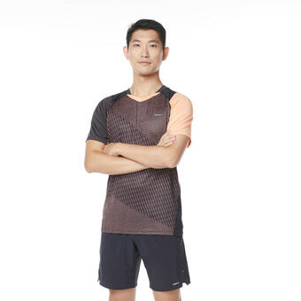 Decathlon Camiseta de bádminton manga corta transpirable hombre perfly 560 negro melón oferta