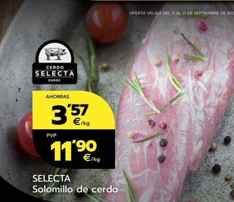BM Supermercados SELECTA Solomillo de cerdo oferta