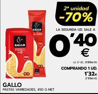BM Supermercados GALLO PASTAS VARIEDADES, 450 G NET oferta