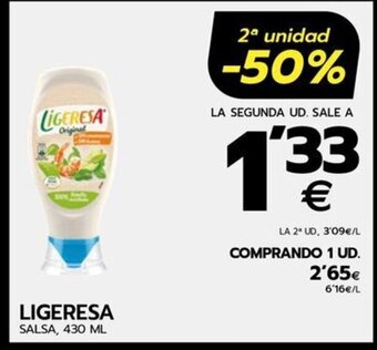 BM Supermercados LIGERESA SALSA, 430 ML oferta