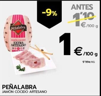 BM Supermercados PEÑALABRA JAMÓN COCIDO ARTESANO oferta