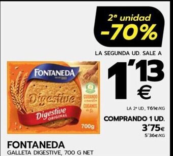 BM Supermercados FONTANEDA GALLETA DIGESTIVE, 700 G NET oferta