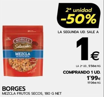 BM Supermercados BORGES MEZCLA FRUTOS SECOS, 180 G NET oferta