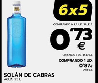 BM Supermercados SOLÁN DE CABRAS AGUA, 1,5 L oferta