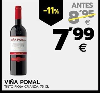 BM Supermercados VIÑA POMAL TINTO RIOJA CRIANZA, 75 CL oferta