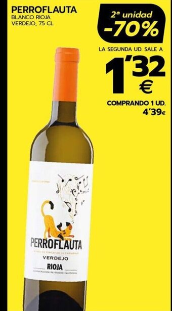 BM Supermercados PERROFLAUTA BLANCO RIOJA VERDEJO, 75 CL oferta