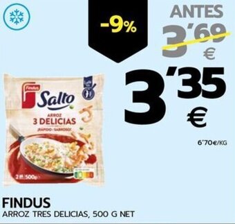 BM Supermercados FINDUS ARROZ TRES DELICIAS, 500 G NET oferta