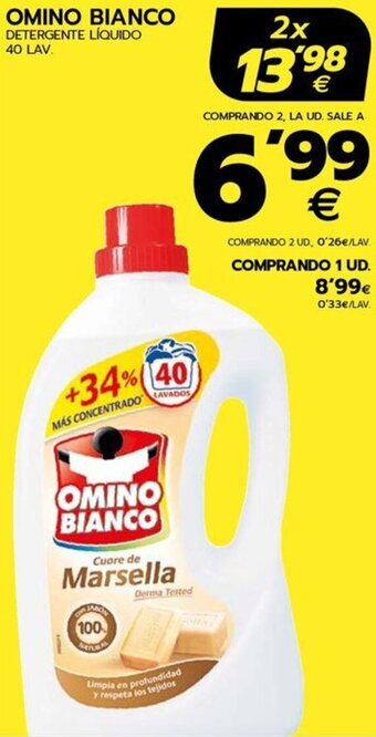 BM Supermercados OMINO BIANCO DETERGENTE LÍQUIDO 40 LAV. oferta