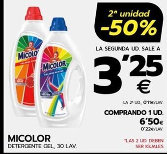 BM Supermercados MICOLOR DETERGENTE GEL, 30 LAV. oferta