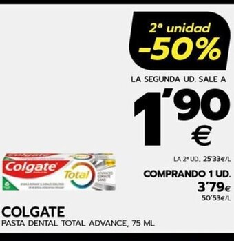 BM Supermercados COLGATE PASTA DENTAL TOTAL ADVANCE, 75 ML oferta