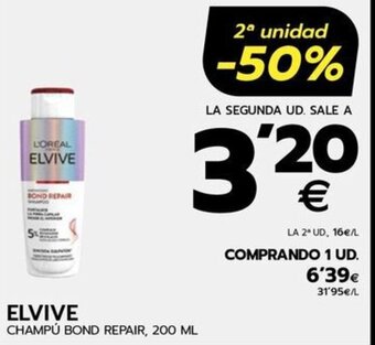 BM Supermercados ELVIVE CHAMPÚ BOND REPAIR, 200 ML oferta