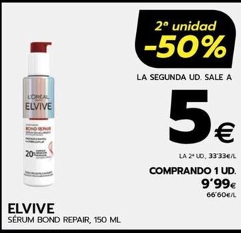 BM Supermercados ELVIVE SÉRUM BOND REPAIR, 150 ML oferta