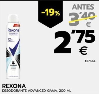 BM Supermercados REXONA DESODORANTE ADVANCED GAMA, 200 ML oferta