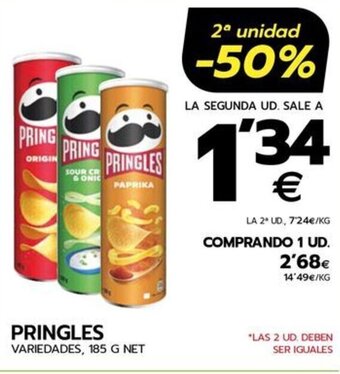 BM Supermercados PRINGLES VARIEDADES, 185 G NET oferta
