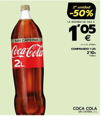 BM Supermercados COCA COLA SIN CAFEÍNA, 2 L oferta