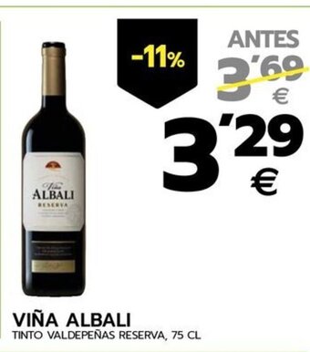 BM Supermercados VIÑA ALBALI TINTO VALDEPEÑAS RESERVA, 75 CL oferta