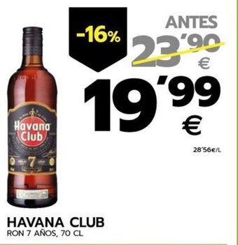 BM Supermercados HAVANA CLUB RON 7 AÑOS, 70 CL oferta