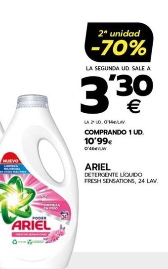 BM Supermercados ARIEL DETERGENTE LÍQUIDO FRESH SENSATIONS, 24 LAV. oferta