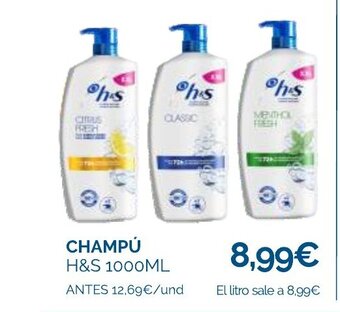 CHAMPÚ H&S 1000ML