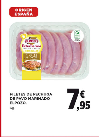 Hipercor FILETES DE PECHUGA DE PAVO MARINADO ELPOZO oferta