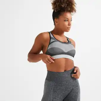 Decathlon Sujetador top deportivo fitness sin costuras mujer domyos 560 violeta oferta