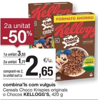 BonpreuEsclat Cereals Choco Krispies originals o Chocos KELLOGG'S, 420 g oferta